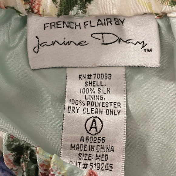 Silk Floral Maxi Long Skirt Jeanine Dray French Flair Excellent Quality & Cond. - Picture 7 of 9